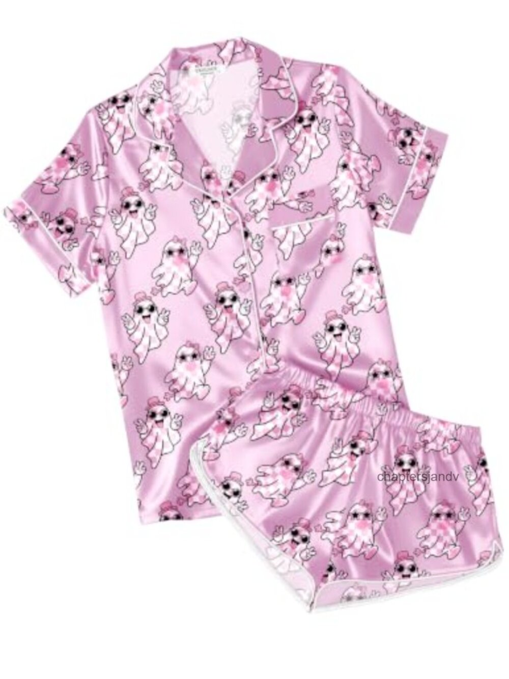 Ekouaer Satin Pajama Set Short Sleeve Silk 2 Piece Loungewear